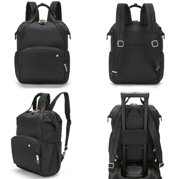 NWOT Pacsafe CX Anti-Theft Backpack in Black & Pink - Picture 11 of 11